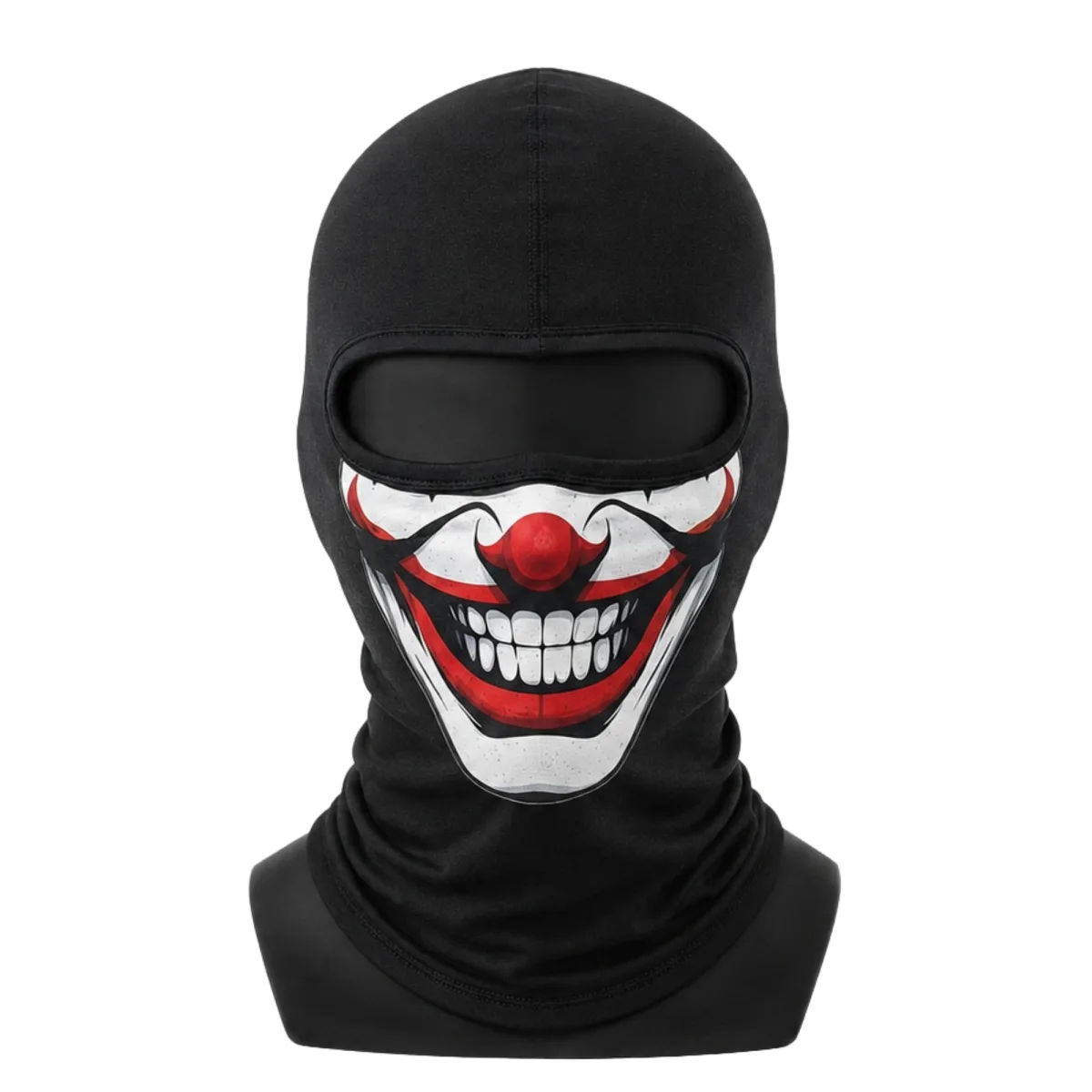Unisex Palyaço Baskılı Balaklava Maske 1 Adet Tek Beden Viskoz Kask İçi Outdoor Motosiklet Maskesi - Maske