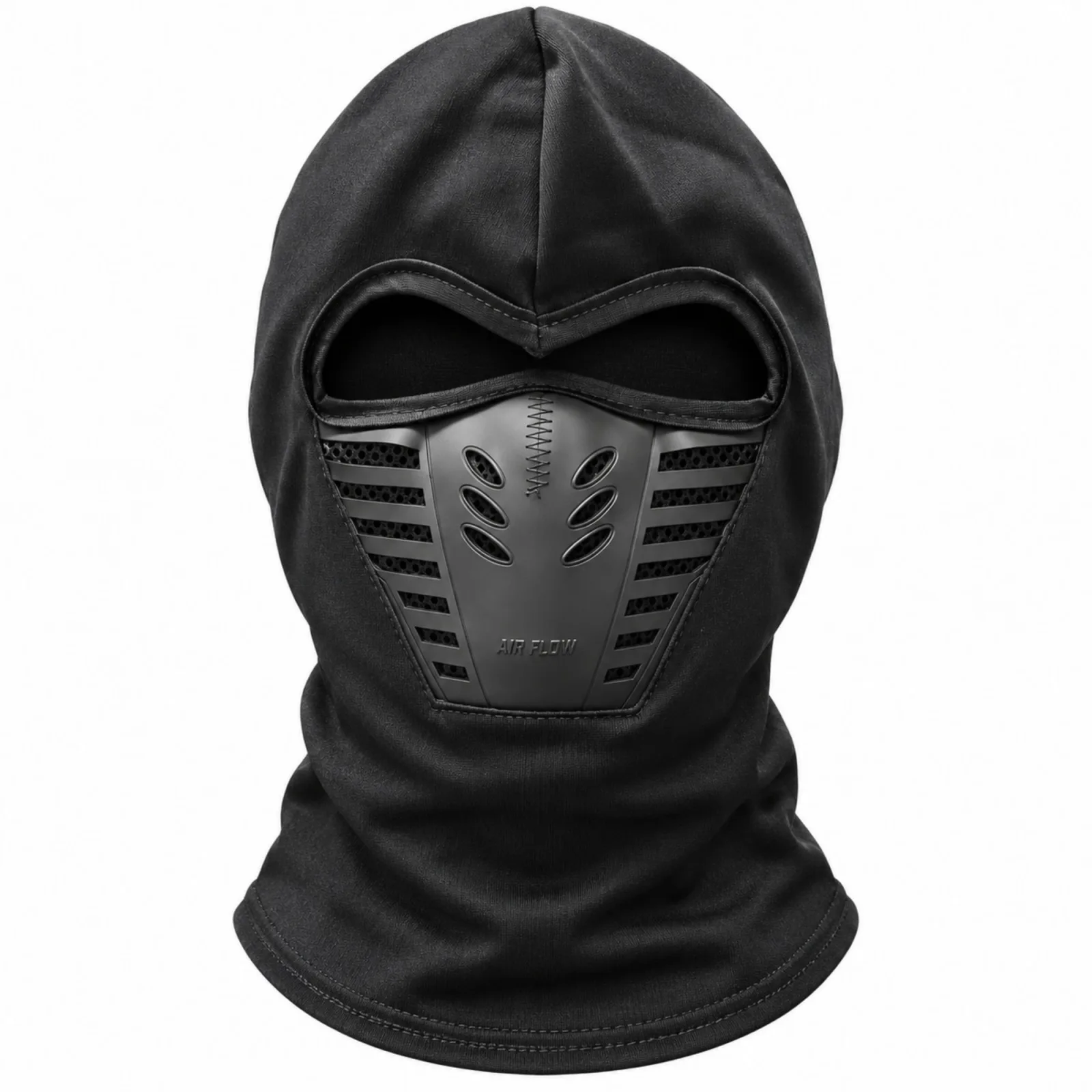 Siyah Balaklava Kar Maskesi | Air Flow Hava Kanallı Yüz Maskeli Tam Kafa Boyunluk Motorcu ve Outdoor